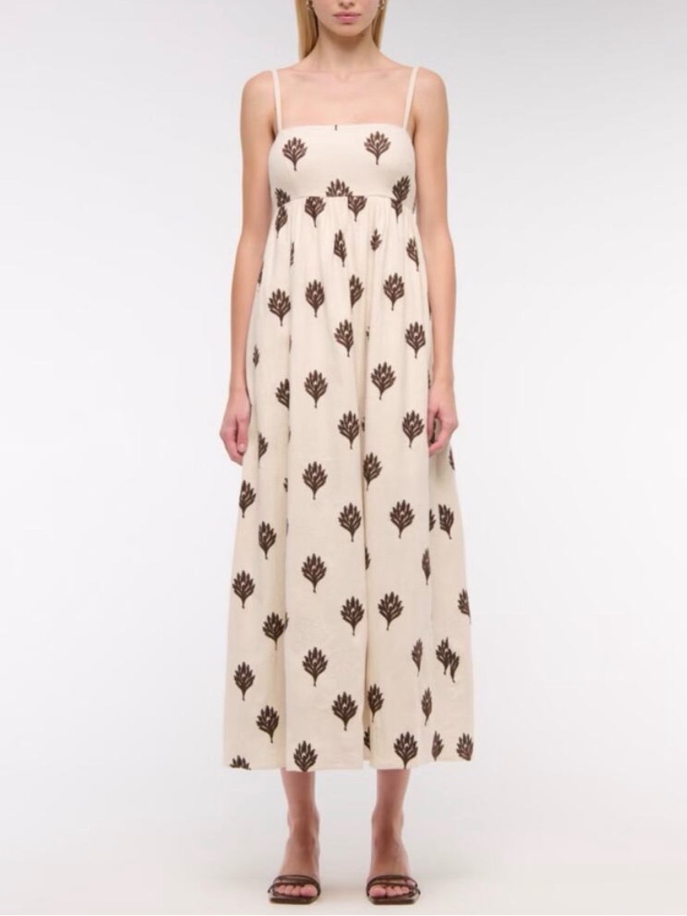 Abercrombie & Fitch Tie Back Babydoll Maxi Dress Size Small